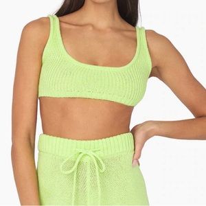 NWT WeWoreWhat Cozy Knit Sweater Bra Top